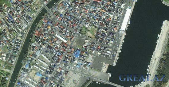 Фото Японии со спутника  до и после землетрясения и цунами