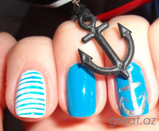 Варианты морского дизайна ногтей (12 фото)