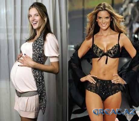 Голливудские знаменитости до и после родов