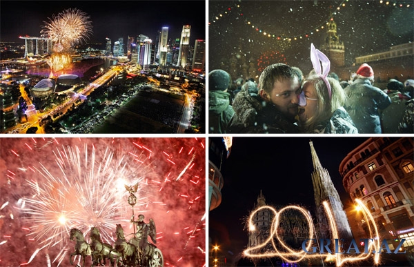 Как провели новый год в мире