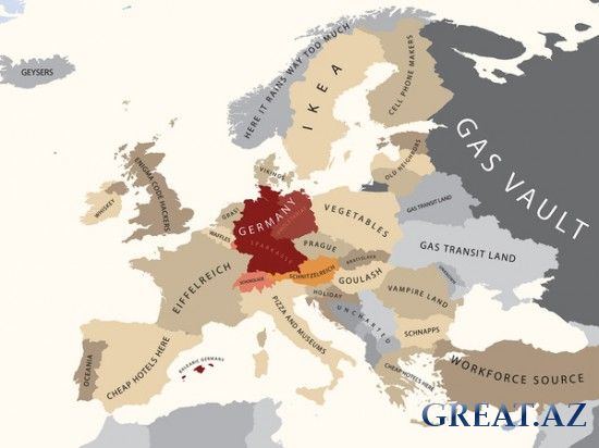 Как Европа видит США и наоборот (карта)