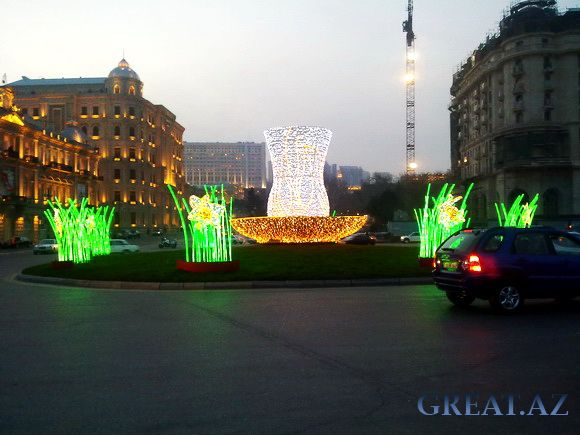Город Баку накануне Новруза