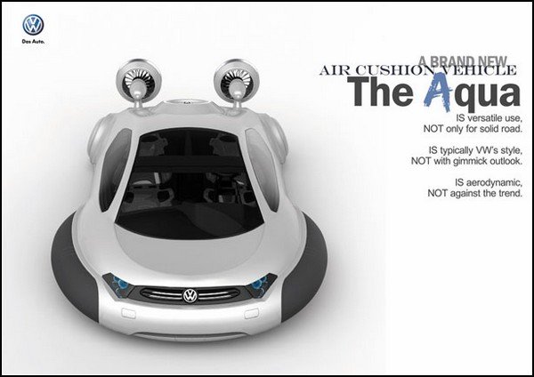 Автомобиль-катер на воздушной подушке: китайский проект Volkswagen Aqua