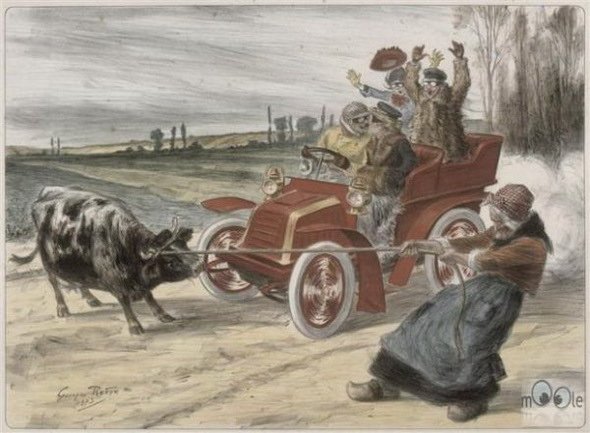 Что было необходимо автомобилисту в начале 20 века? (10 фото)