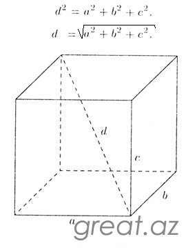 Как найти диагональ прямоугольного параллелепипеда