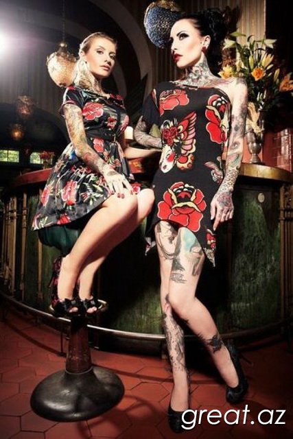 Красивые Татуированные девушки (55 Фото)