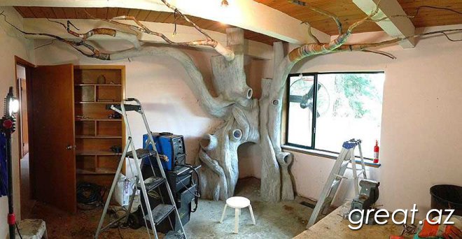 Любящий папа за 18 месяцев создал волшебное дерево в спальне дочери