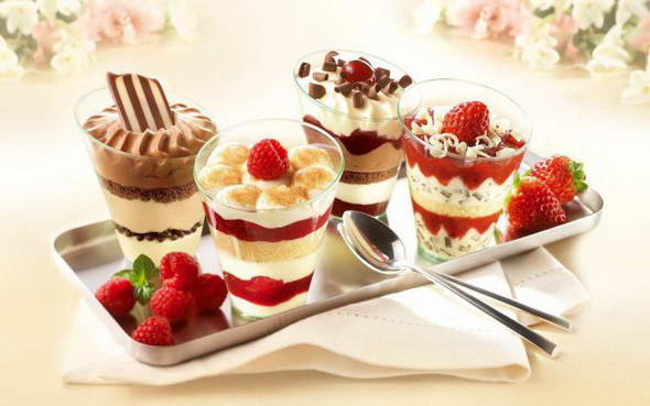 Летние десерты с мороженым